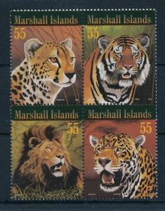 [24005] Marshall Islands 1996 Wild animals Lion Jaguar Tiger Cheetah MNH