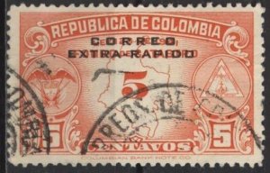 Colombia postal tax stamp (used) (1953)