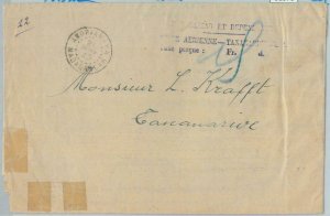 81076 -  MADAGASCAR - POSTAL HISTORY -  TAXED airmail cover 1945