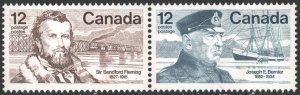 Canada SC#738-739 12¢ Famous Canadians Pair (1977) MLH