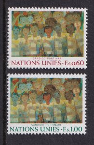 United Nations Geneva  #41-42  MNH  1974   Brazilian Peace Mural