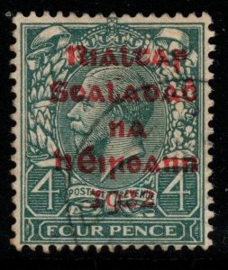 IRELAND SG6b 1922 4d GREY-GREEN RED-OVERPRINT USED