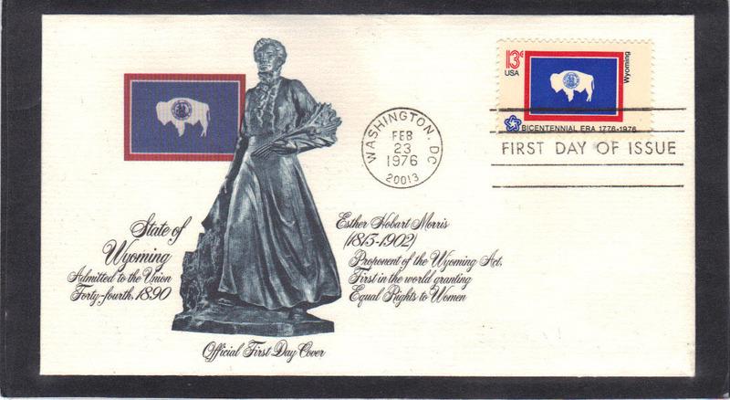 Fleetwood 1676 13c Wyoming FDC (Cachet-U/A) CV1235