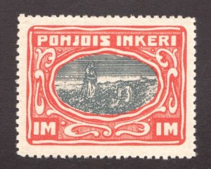 1920 North Ingria, Finland / Soviet Sc #12 - 1M Pohois Inkeri MH Cv$20