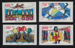 Berlin Tigers seals Circus Youth Welfare 4v 1989 MNH SG#B819-B822