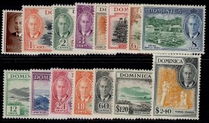 DOMINICA GVI SG120-134, 1951 complete set, M MINT. Cat £55.