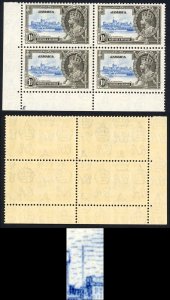 Jamaica SG115a 1 1/2d Extra Flagstaff in a U/M Block Cat 90+++ pounds