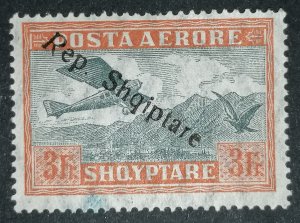 Albania 3fr 1927 airmail Michel 150 mint with trace on gum
