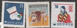 SOUTH KOREA #318-20 MINT HINGED COMPLETE