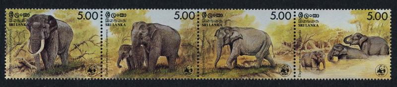 Sri Lanka 803 MNH WWF, Elephants