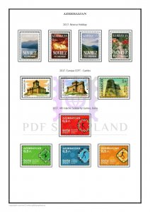 Azerbaijan 2010-2020 PDF(DIGITAL) STAMP ALBUM PAGES