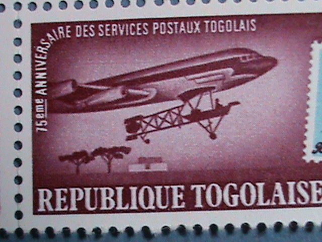 TOGO-1972  LOVELY BUTTERFLY STAMPS ON STAMPS IMPRINT CTO NH BLOCK OF 6 VF