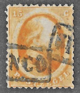Netherlands (1864)  - Scott # 6,  Used