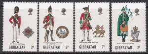 Gibraltar #234-37 F-VF Mint NH ** Military Uniforms