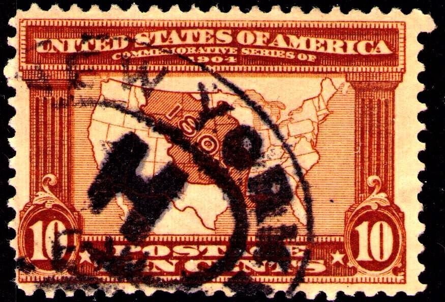 US Stamp Prices Scott #327: 10c 1904 Louisiana Purchase Exposition