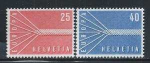 SWITZERLAND SC# 363-4 FVF/OG 1957