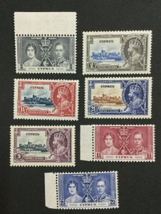 MOMEN: CYPRUS SG #144-150 1935-1937 MINT OG H LOT #204274-10077