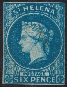 ST HELENA 1856 QV 6D IMPERF USED