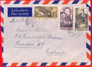 aa0628 - CZECHOSLOVAKIA - Postal History - COVER 1960 Birds DUCKS