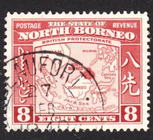 North Borneo Scott 198 VF used. Lot #D.  FREE...