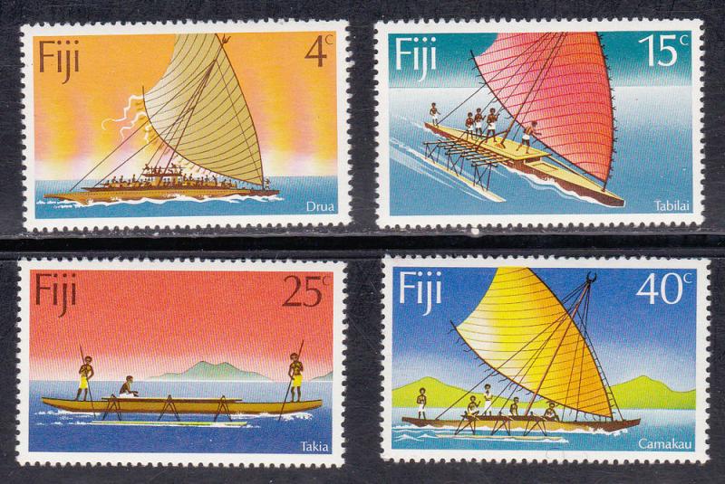 Fiji # 380-383, Canoes, Mint NH