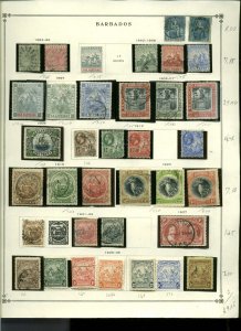 Collection, Barbados Part A Scott Pages, 1876/1966, Cat $121, Mint & Used