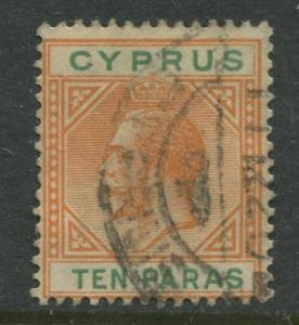 Cyprus - Scott 61a - KGV Definitive Issue -1912 - Used - Single 10pa Stamp