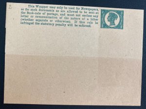 Mint Queensland Australia Postal Stationery Wrapper Half Penny