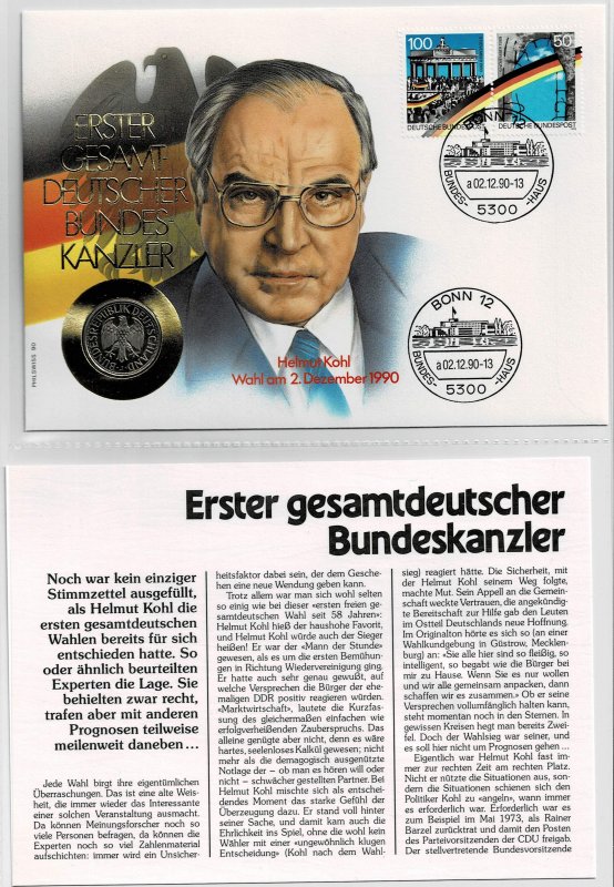 Germany 1989-92, German presidents , coin covers