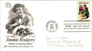 US 1755 Jimmie Rodgers Artcraft Pencil FDC