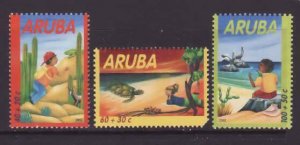 Aruba-Sc#B67-9- id5-unused NH semi-postal set-Turtles-Birds-Marine Life-B68 give