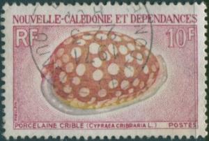 New Caledonia 1968 SG449 10f Sieve Cowrie Shell FU