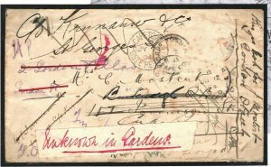 S Africa COGH Cover Cape Town RLO & POSTE RESTANTE CDS Undelivered 1894 W247