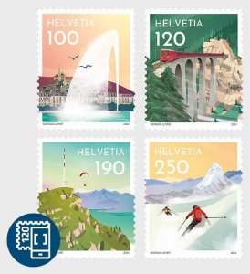 Swiss Stamps 2024 MNH** - Switzerland Attractions