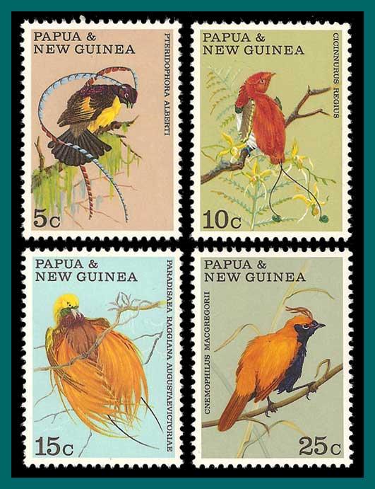 Papua New Guinea 1970 Birds of Paradise, MNH  #301-304,SG173-SG176