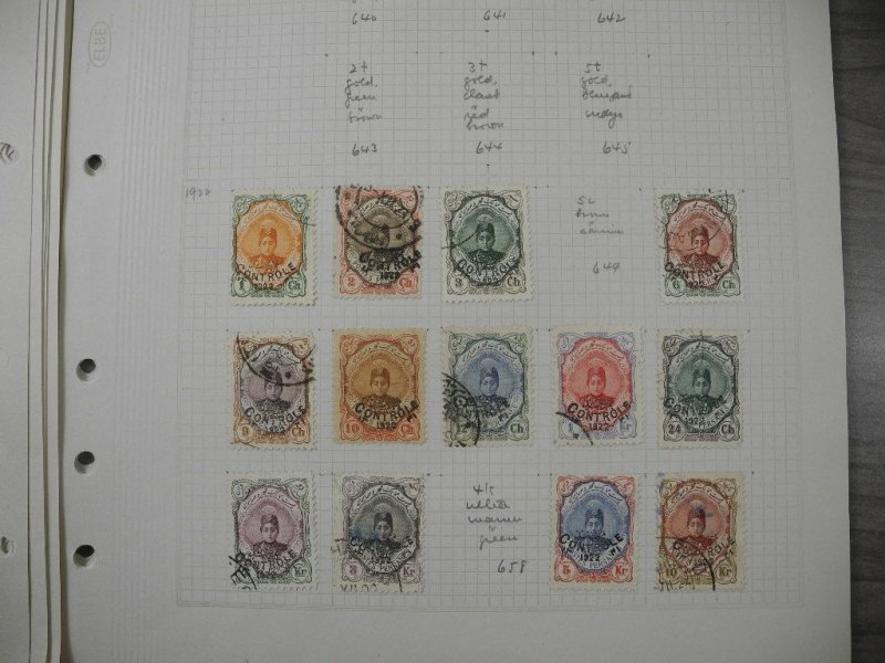 PERSIA, Excellent Stamp Collection hinged on pages