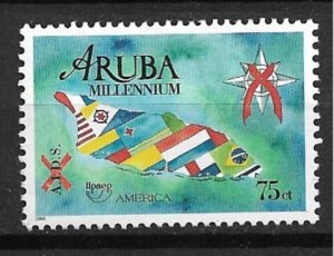 2000 Aruba #193 75c Campaign Against AIDS MNH