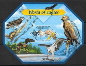 SOLOMON ISLANDS 2014 WORLD OF EAGLES (2) MNH