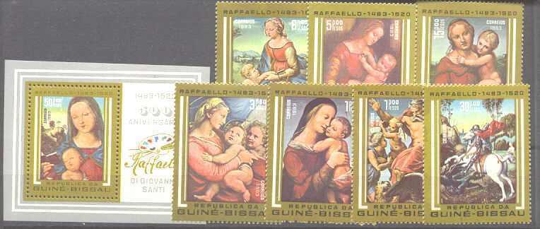 Guinea Bissau 481-88 MNH Painting(Raphael)SCV8.65