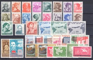 1960-1969 Italy Republic, New Stamps, Complete Vintages SPECIAL OFFER (Without G