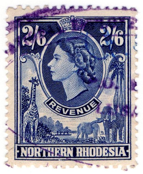 (I.B) Northern Rhodesia Revenue : Duty Stamp 2/6d