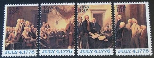 1976 13c Declaration of Independence Scott 1691-1694 Mint NH