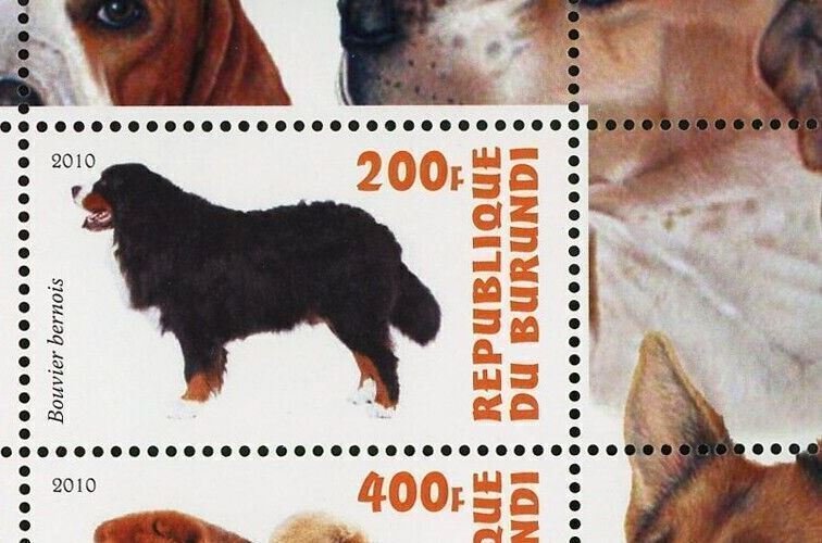 Alaskan Malamute Chow Chow Stamp Dog Pet Souvenir Sheet of 4 Mint NH