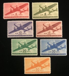 C25 to C31, MNH, F/VF,  complete set of 7