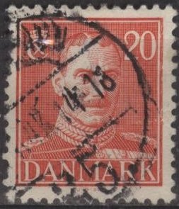 Denmark 282 (used) 20ø Christian X, red (1942)