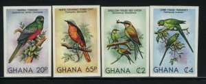 Birds MNH Ghana Sc 746-49 Imperforated PARROTS