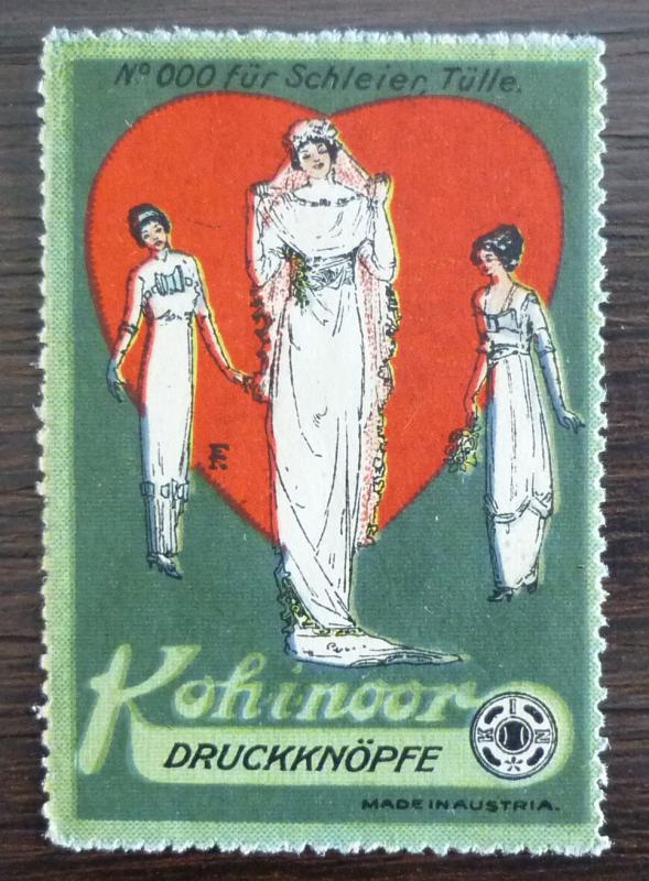 KOH I NOOR - POSTER STAMP! cinderella czech austria fashion reklamemarke J5