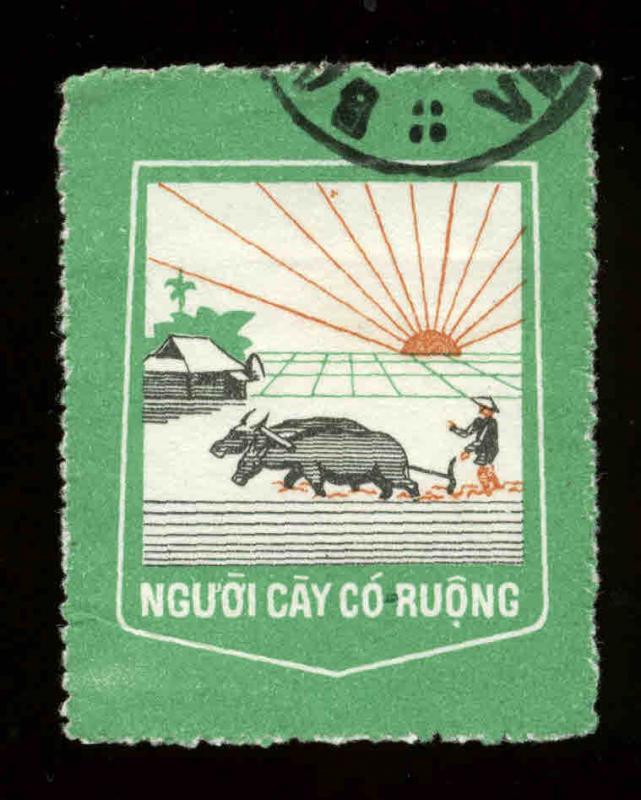 Vietnam Farming Label with Water Bufalo Used
