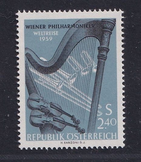 Austria #649  MNH  1959  orchestra