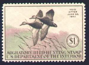 MALACK RW7 VF OG NH,  super nice duck stamp n1450